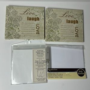 Two matching 8x8 photo albums holds 20 pages plus 2x scrapbook album refills